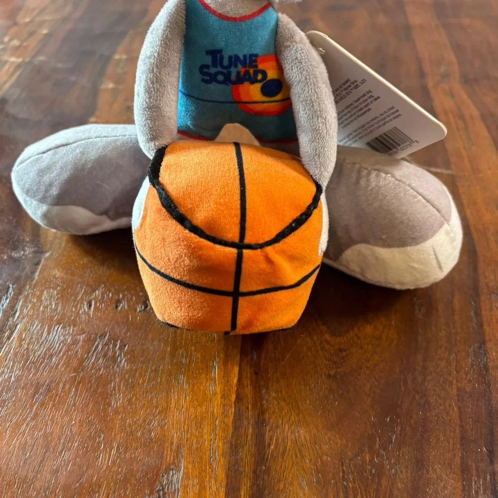 BARK Space Jam A New Legacy Bugs Bunny Plush Squeaky Crinkle Dog Toy M-L NWT
